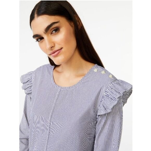 WOMEN'S BUTTON SHOULDER Blouse with Long Sleeves XL - Picture 1 of 6